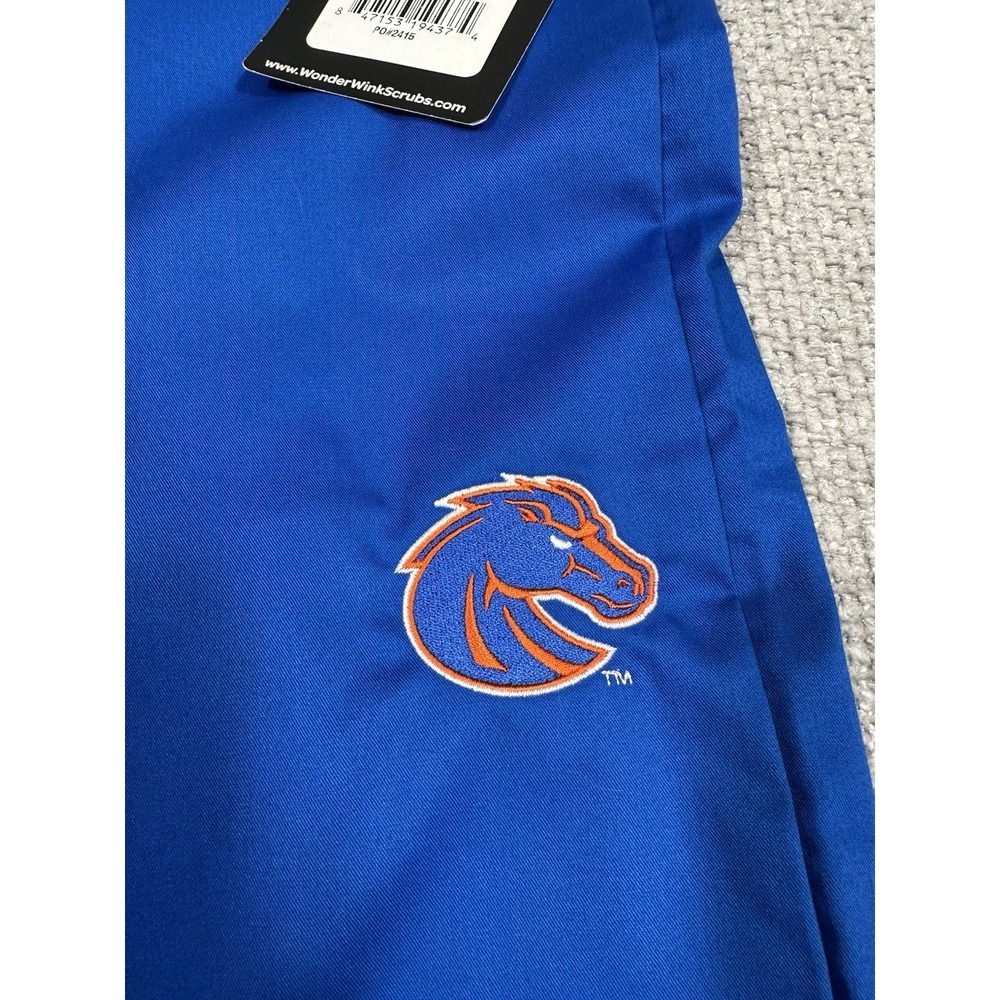 Boise State Broncos WonderWink Wonderwork Scrub Pants 500 Unisex Small Blue - Picture 3 of 10